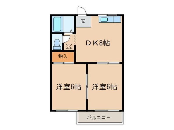 アピアランス神の倉A棟の物件間取画像